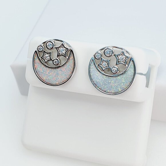 925 Sterling Silver Cubic Zirconia Earrings, U19254795 - Picture 10 of 11